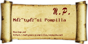 Mátyási Pompilla névjegykártya